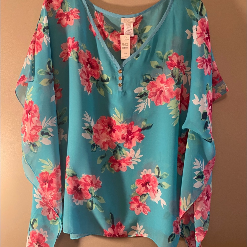 Talbots Women’s Floral Top, Size:S/M